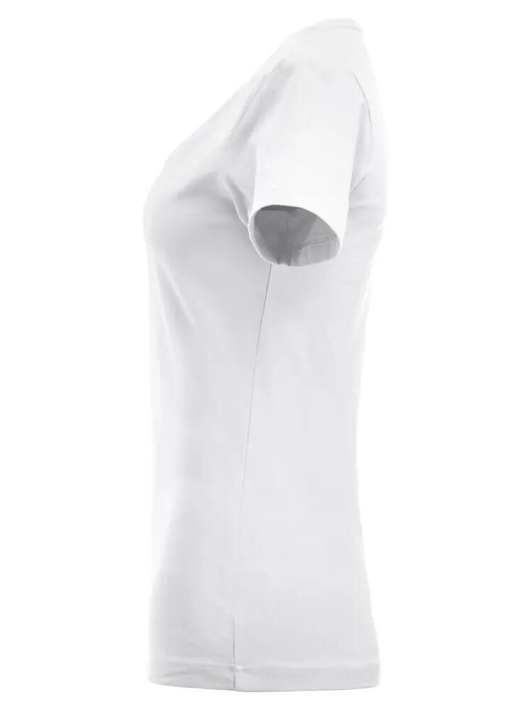clique Arden top mujer cuello V en jersey stretch blanco 3/4
