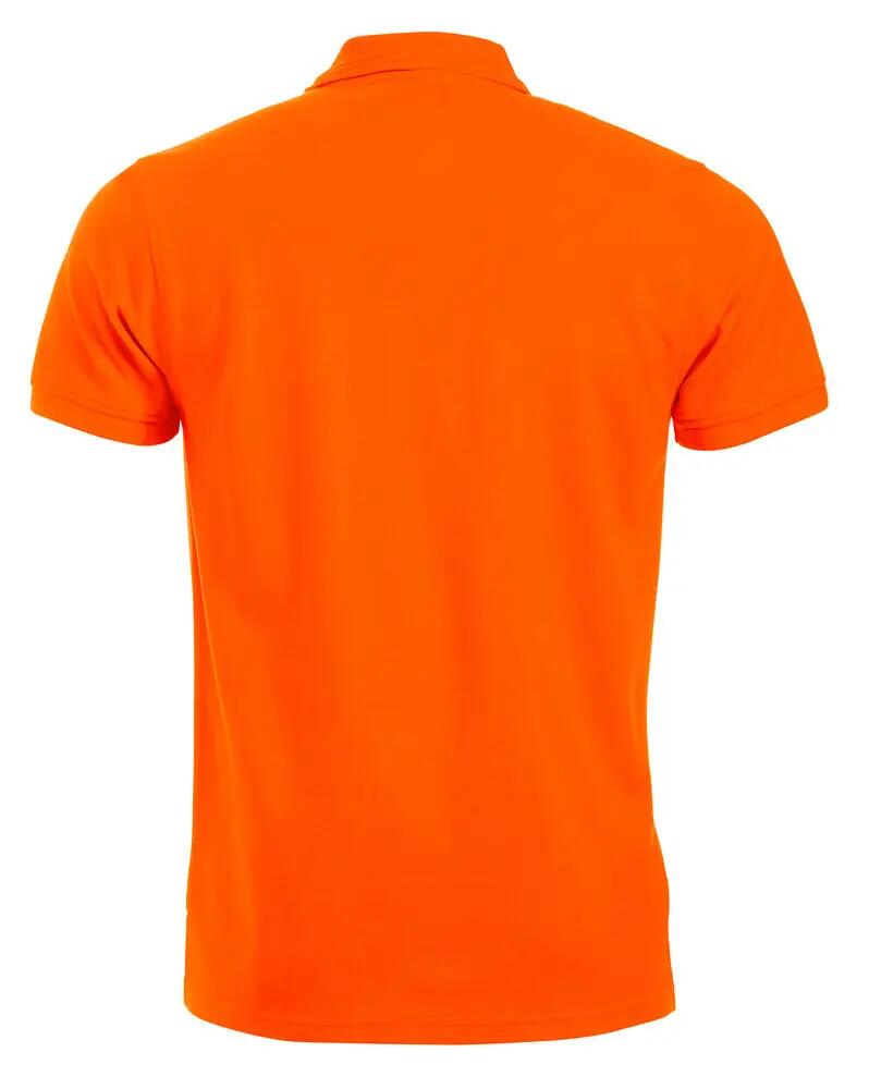 clique Polo Manhattan — laranja visibility, mistura técnica 2/4