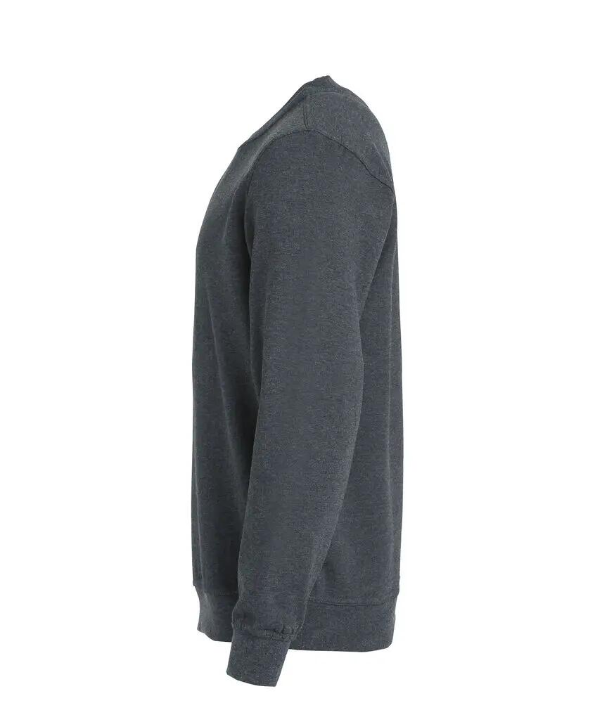 clique Basic Roundneck sweat unissexo – Anthracite Melange 3/4