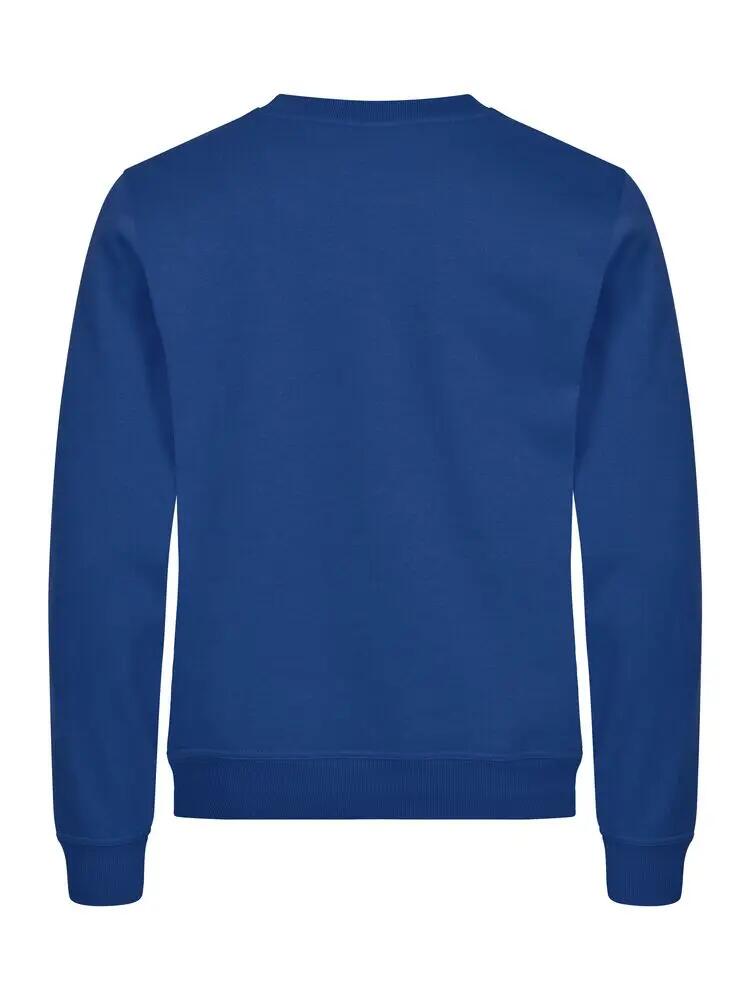 clique Miami Roundneck – Sudadera unisex azul en algodón y poliéster reciclado 3/4