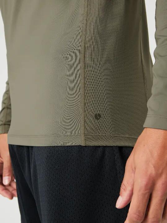 bjorn_borg BORG MOCK NECK LS T-SHIRT coltrui DUSTY OLIVE 5/5