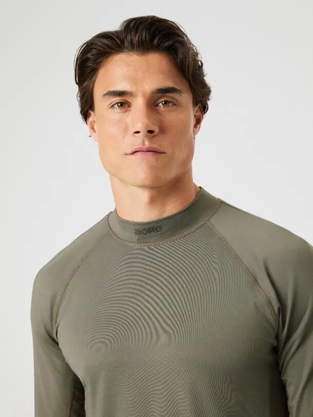 bjorn_borg BORG MOCK NECK LS T-SHIRT coltrui DUSTY OLIVE 4/5