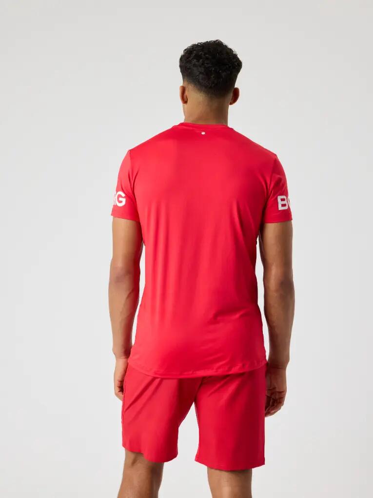 bjorn_borg BORG T-SHIRT heren — kleur LYCHEE 2/4