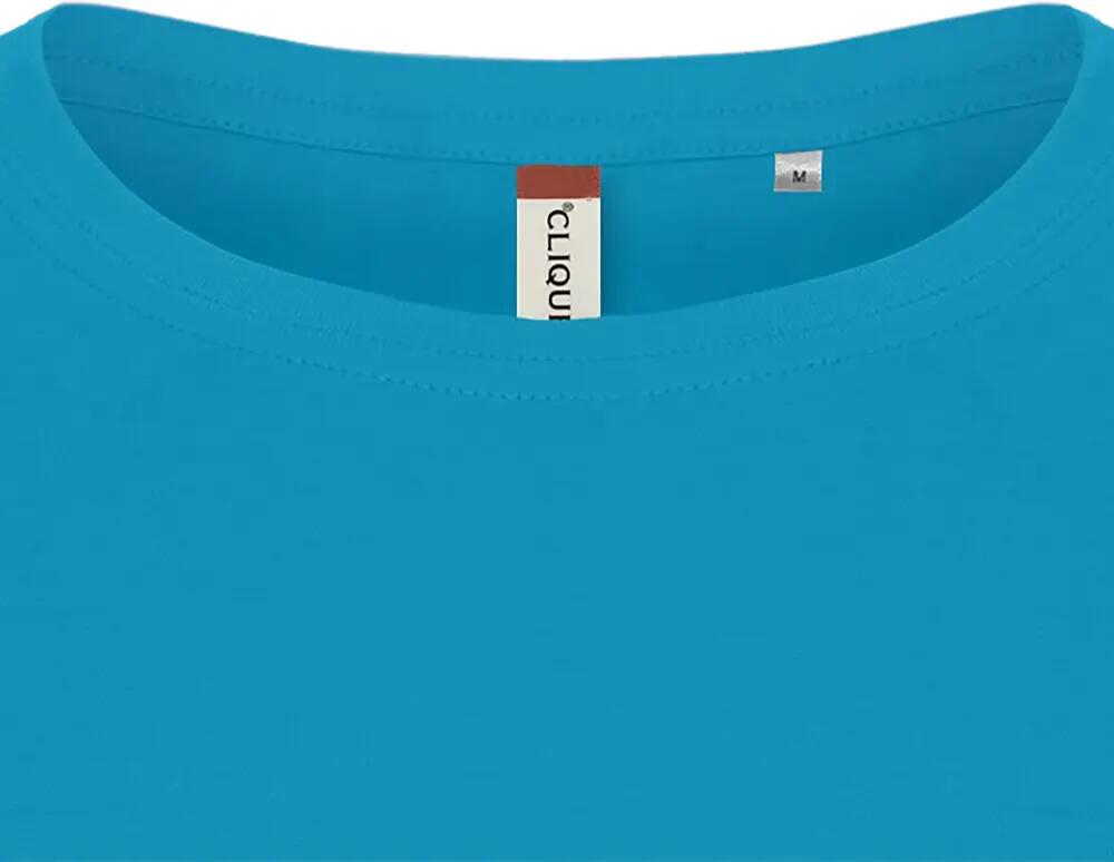 clique Basic-T Women T-shirt aderente in cotone turchese 5/5