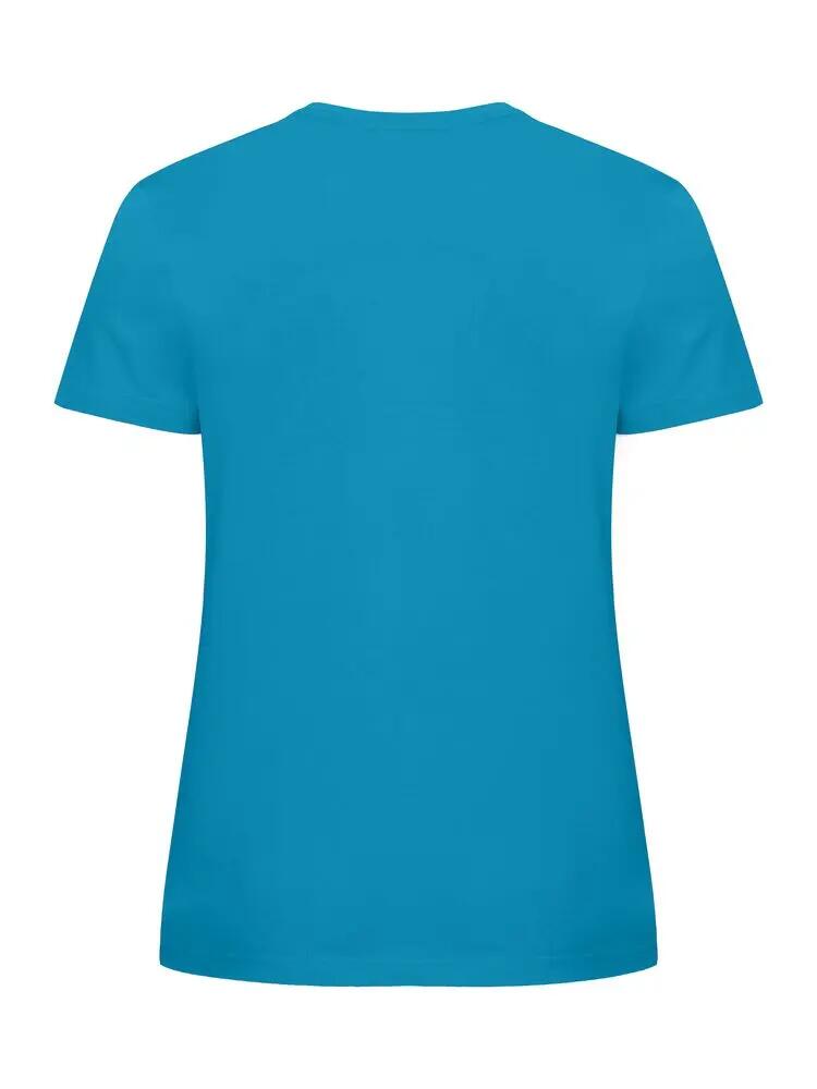 clique Basic-T Women T-shirt aderente in cotone turchese 4/5