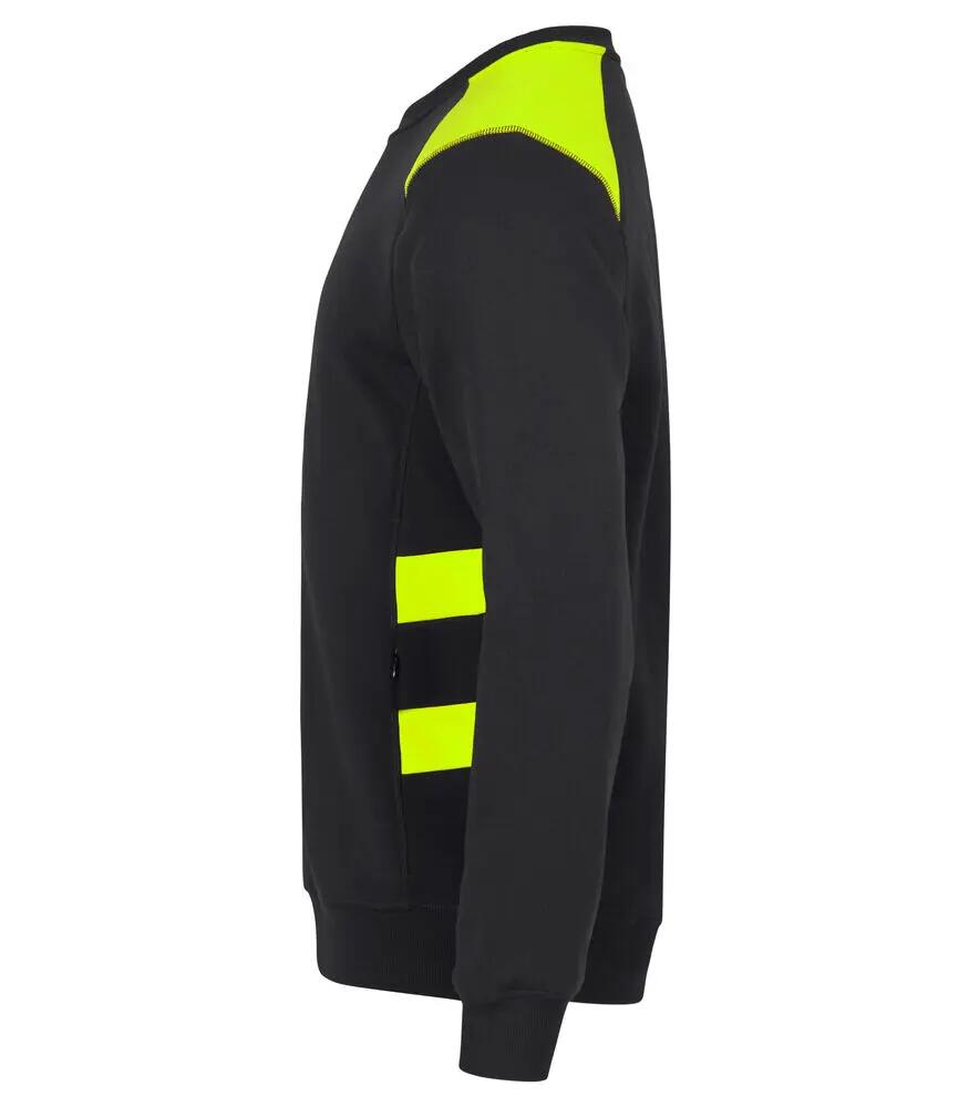 clique Ambition Roundneck felpa unisex alta visibilità 3/4