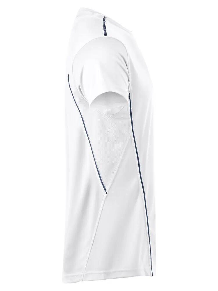 clique Ice Sport-T T-shirt unisex in 100% poliestere bianco/navy 4/4