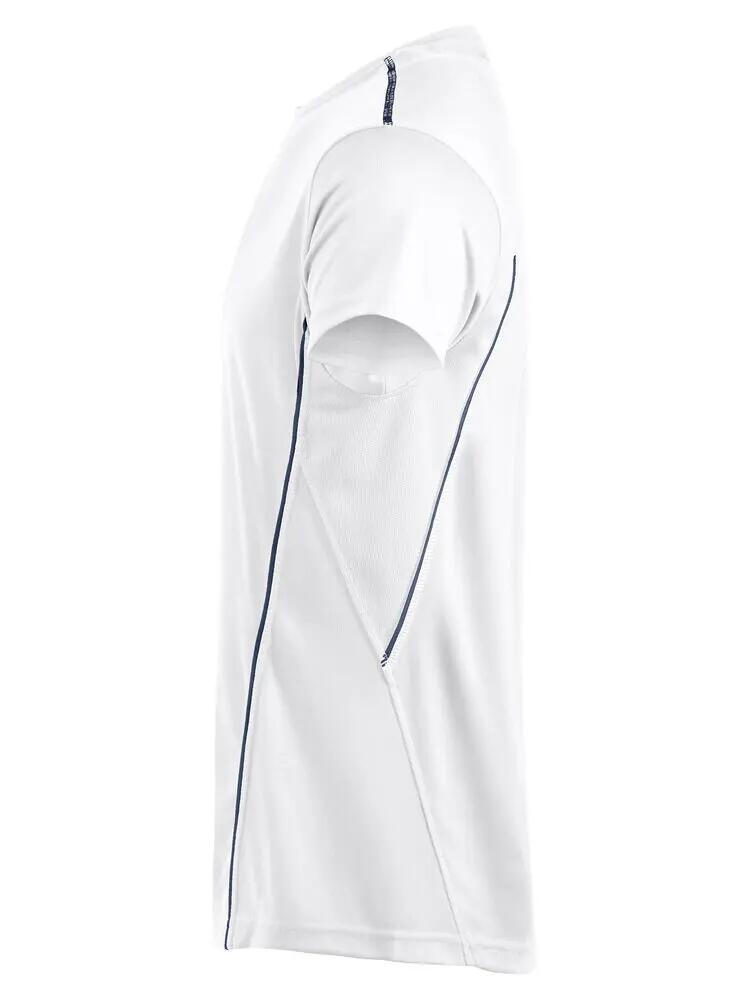 clique Ice Sport-T T-shirt unisex in 100% poliestere bianco/navy 3/4