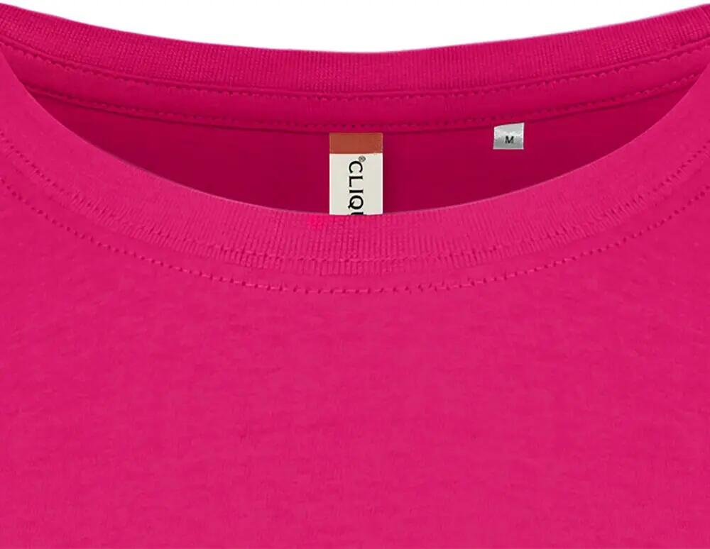 clique Basic-T Women – T-shirt ajustada em algodão cor bright cerise 5/5