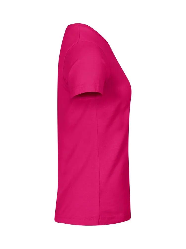 clique Basic-T Women – T-shirt ajustada em algodão cor bright cerise 4/5