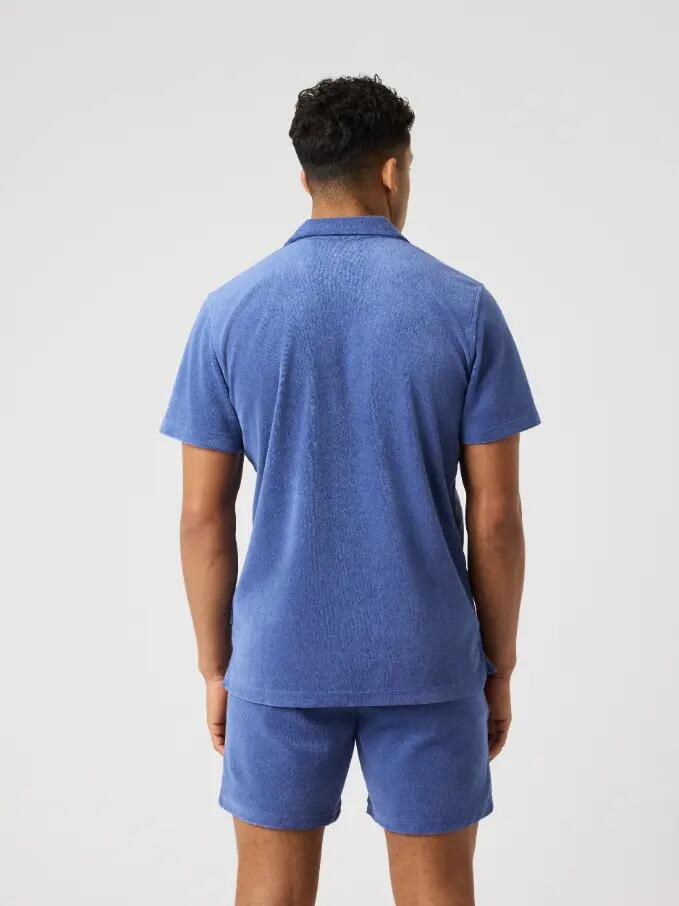 bjorn_borg BORG TOWELING POOL SHIRT — COASTAL FJORD 2/5