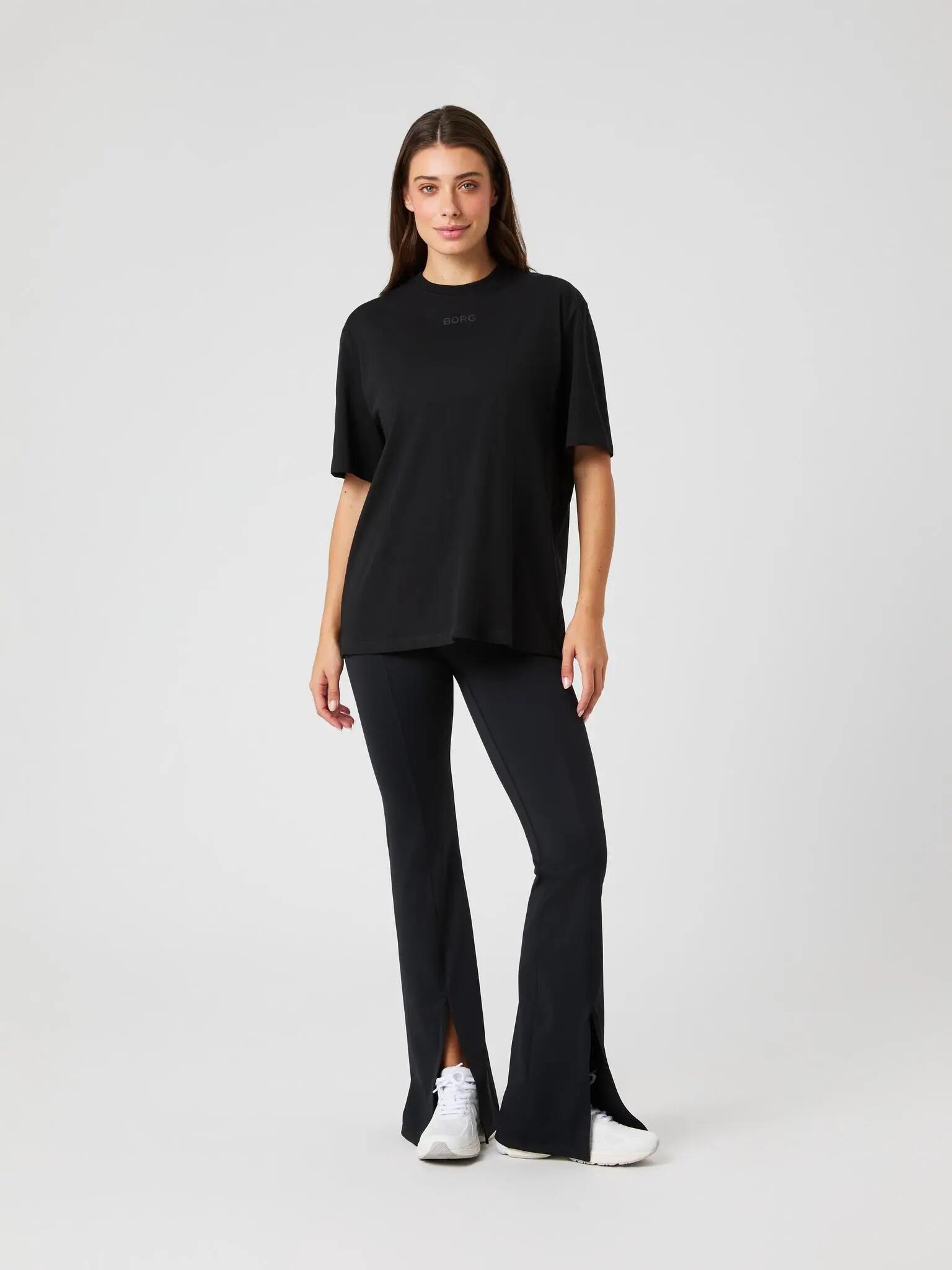 bjorn_borg Oversize T-shirt STUDIO z recyklowanego poliestru - BLACK BEAUTY 3/4