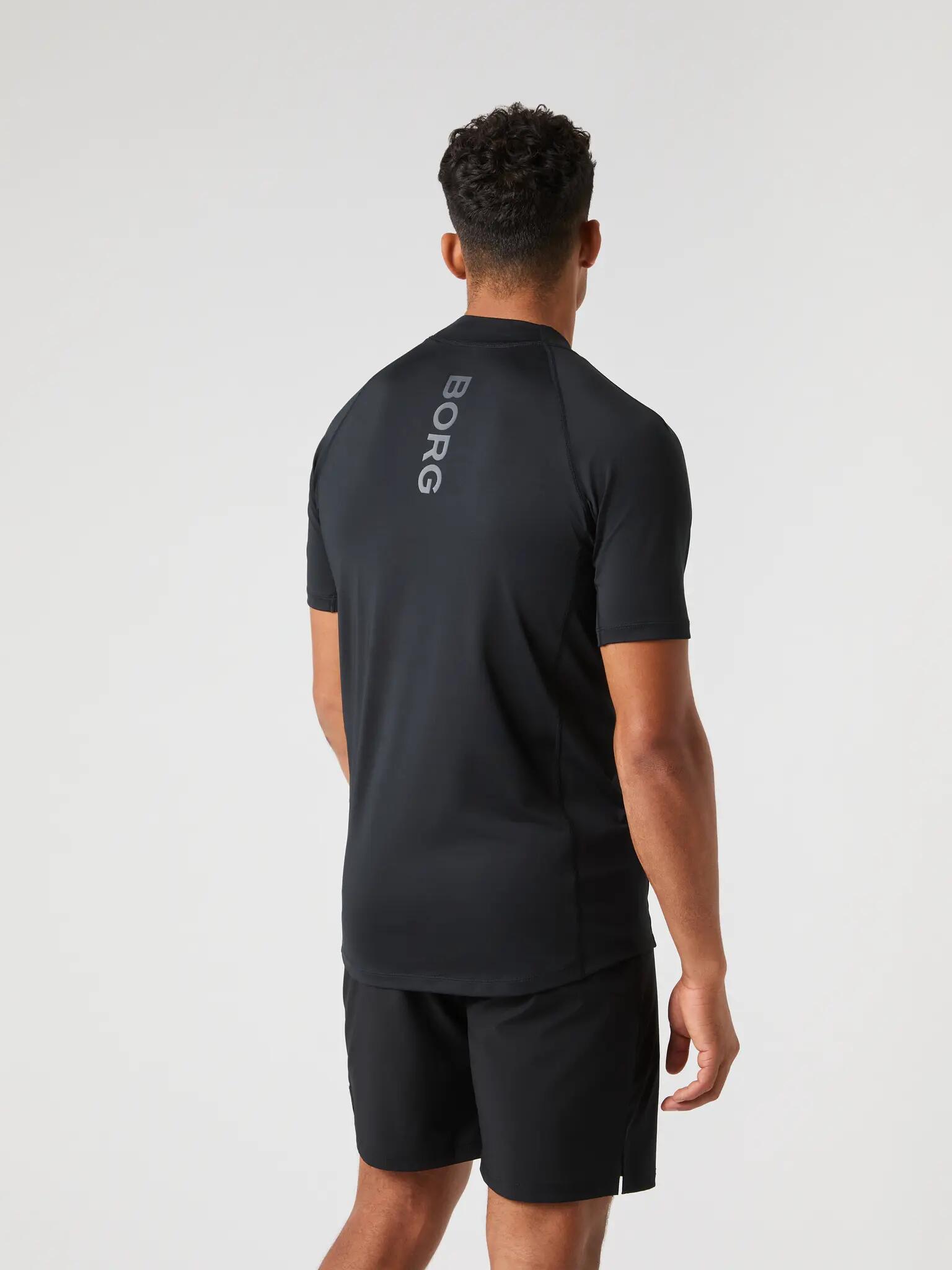 bjorn_borg BORG MOCK NECK T-SHIRT - Noir 2/5