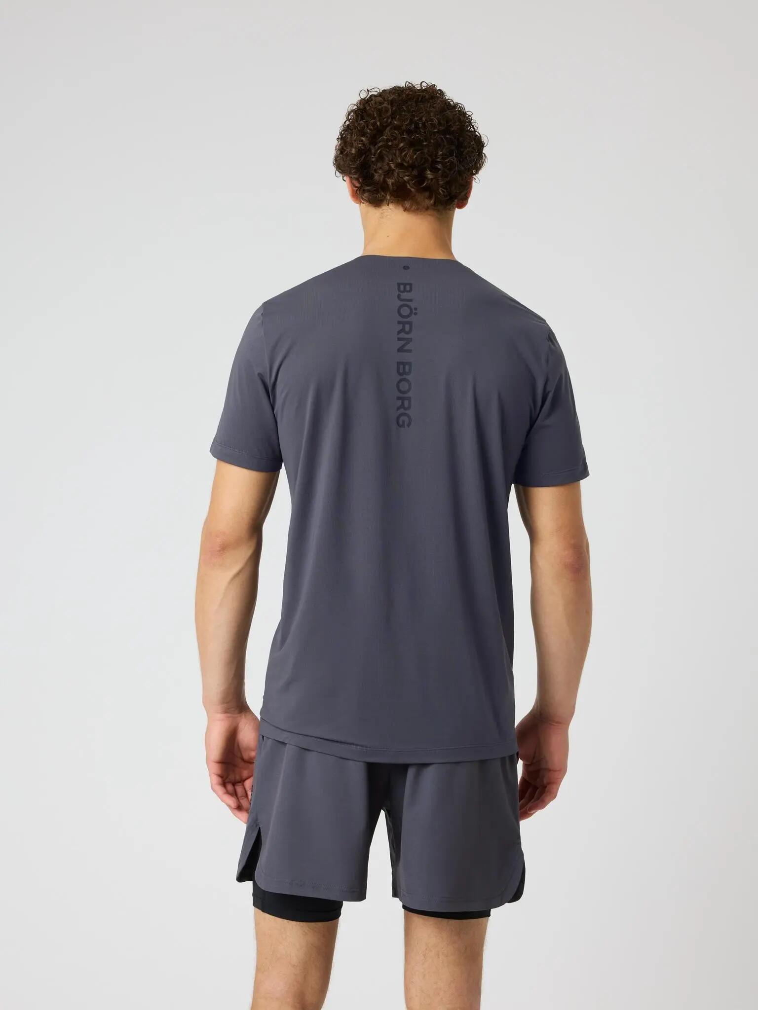 bjorn_borg BORG FEATHER T-SHIRT en polyester recyclé - ASPHALT 2/5