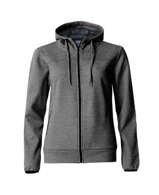 Clique ottawa women hooded jacket polyester grijs melange