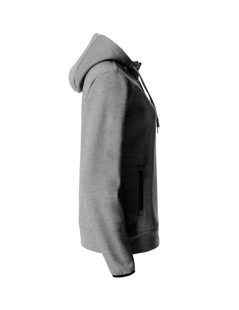 clique Ottawa Women hooded jacket polyester grijs melange 4/4