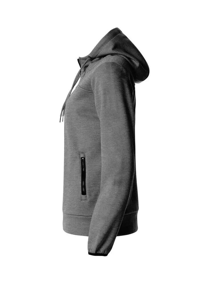 clique Ottawa Women hooded jacket polyester grijs melange 3/4