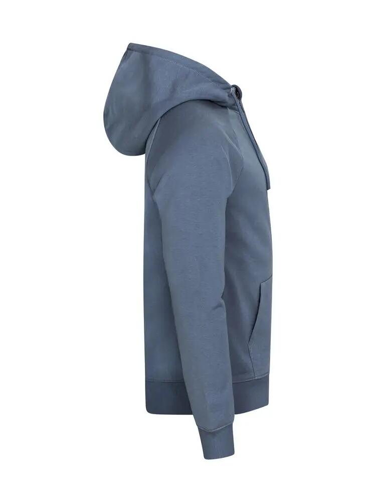 clique Miami PRO Hoody Full Zip katoen en gerecycled - Steel Blue 2/4