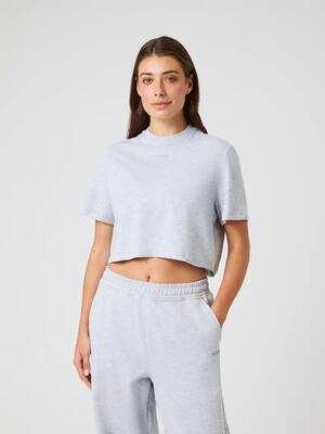 Bjorn_borg studio oversized cropped t‑shirt - light grey melange