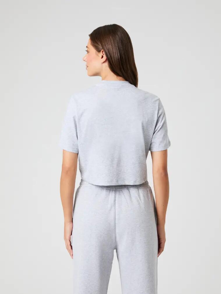 bjorn_borg T-shirt STUDIO Oversized Cropped - LIGHT GREY MELANGE 4/4