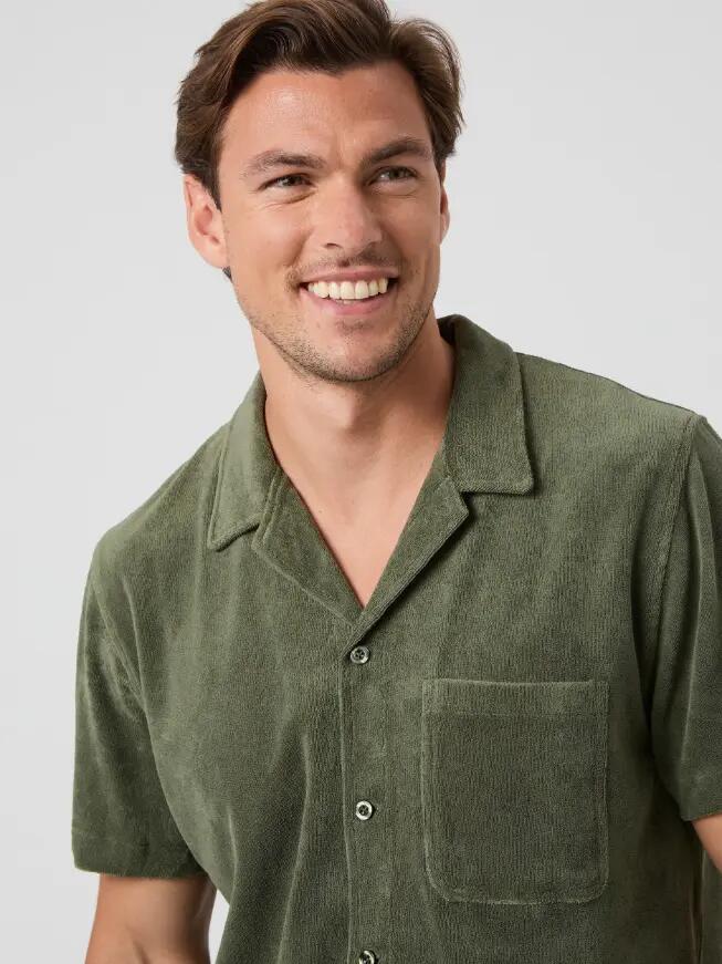 bjorn_borg BORG TOWELING POOL SHIRT — BEETLE 5/5