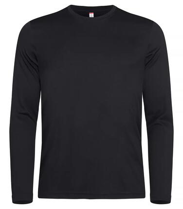 clique Basic Active-T L/S – T-shirt manches longues en polyester teint fil