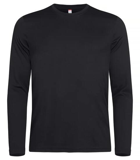 clique Basic Active-T L/S – T-shirt manches longues en polyester teint fil