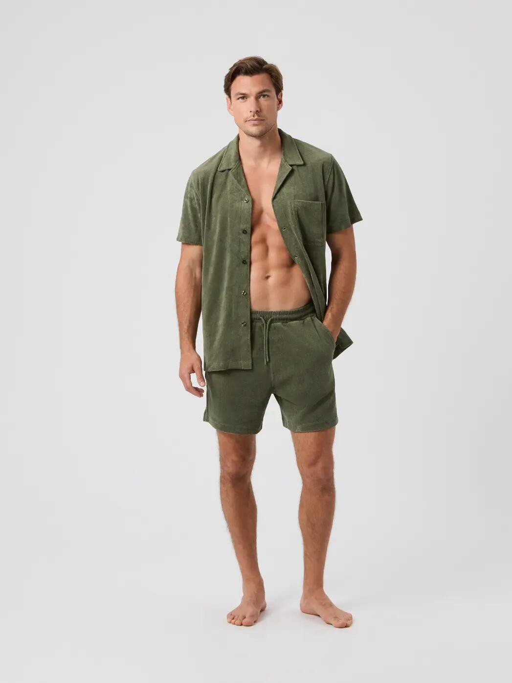 bjorn_borg BORG TOWELING POOL SHIRT — BEETLE 3/5
