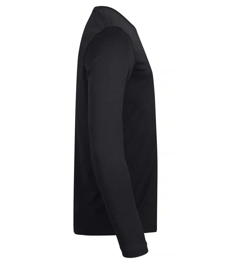 clique Basic Active-T L/S — T-shirt de manga longa em poliéster spun dyed 4/4