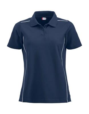 Clique polo new alpena 100% katoen – contrasterend piping, donkerblauw