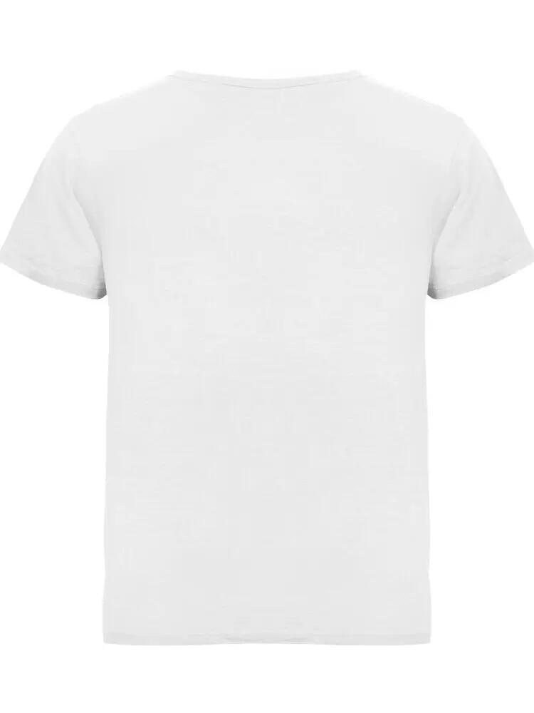 clique T-shirt Basic-T Loose Fit en coton blanc 3/4