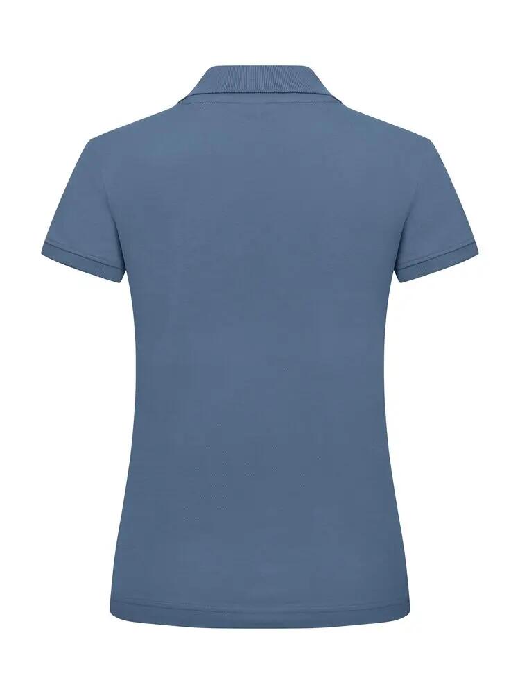 clique Classic Marion S/S Polo donna — Vestibilità moderna, Steel Blue 4/5