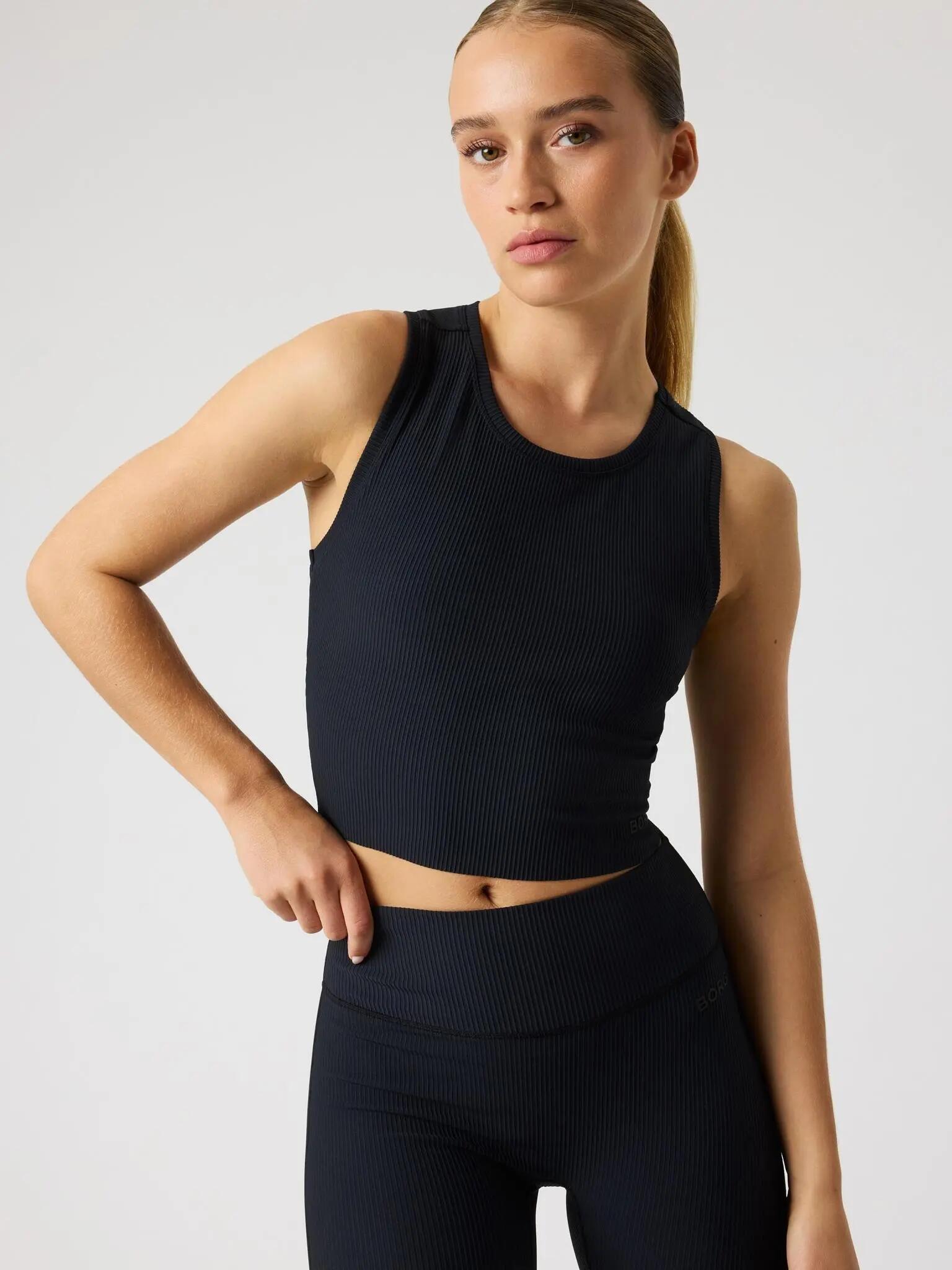 bjorn_borg STUDIO RIBBED CROPPED TANK TOP aus recyceltem Polyamid 4/4