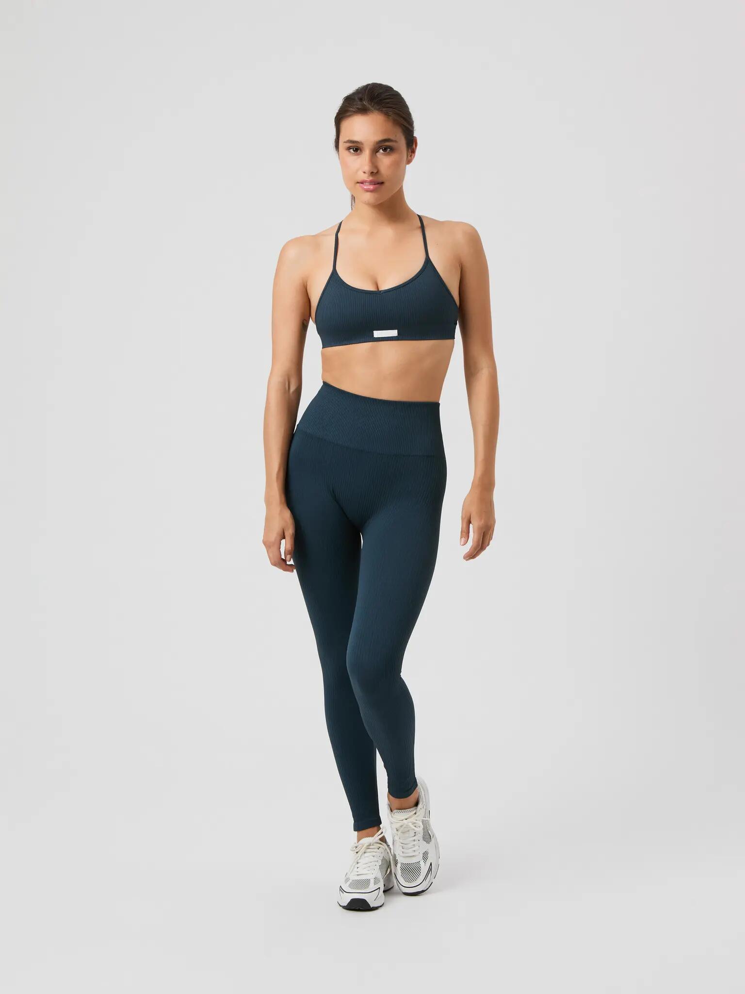 bjorn_borg STUDIO SEAMLESS RIB TIGHTS — MIDNIGHT NAVY 3/4