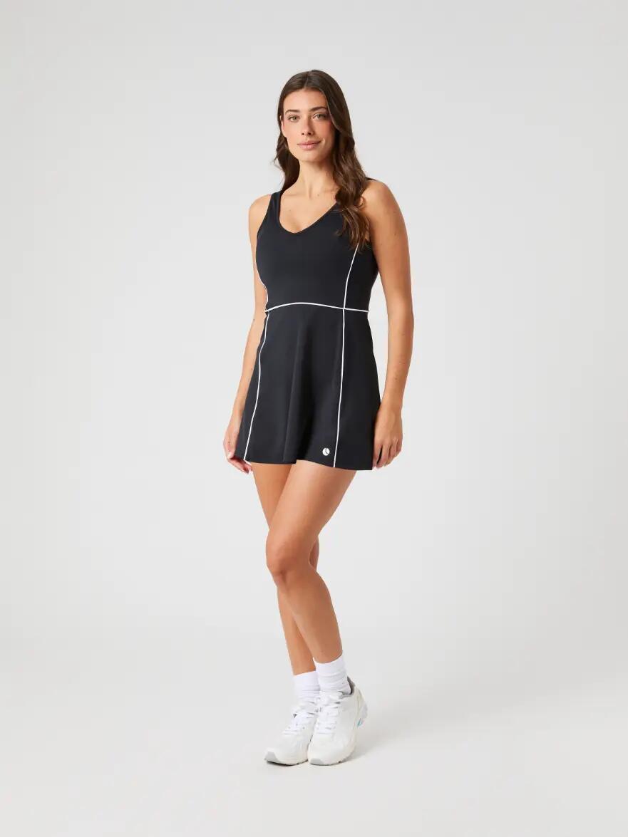bjorn_borg ACE V DRESS vestido feminino BLACK BEAUTY 3/5