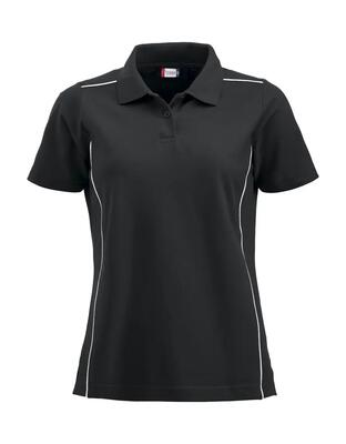 Clique new alpena dames polo 100% katoen zwart