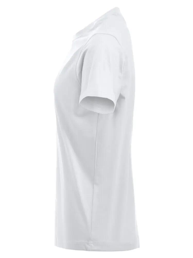 clique Premium-T Women T‑shirt ronde hals katoen, wit 3/4