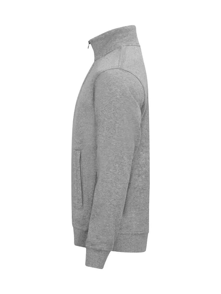 clique Cardigan Miami full-zip in cotone riciclato — Grey Melange 3/4
