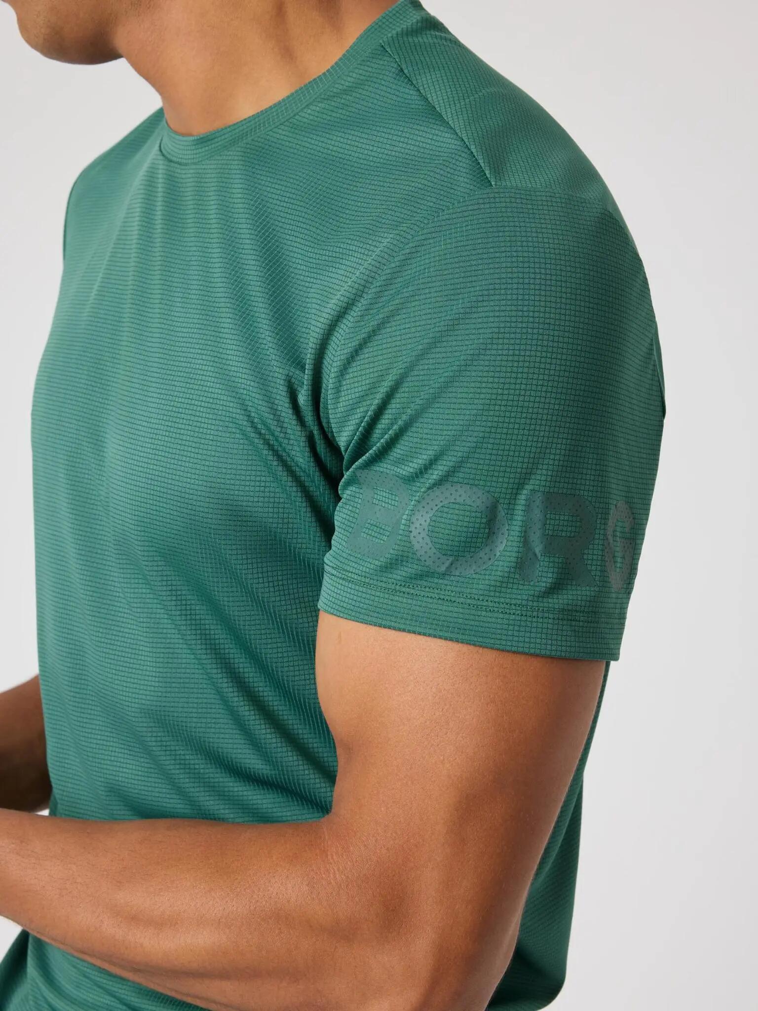 bjorn_borg BORG LIGHT T-SHIRT en polyester recyclé — MALLARD GREEN 4/5