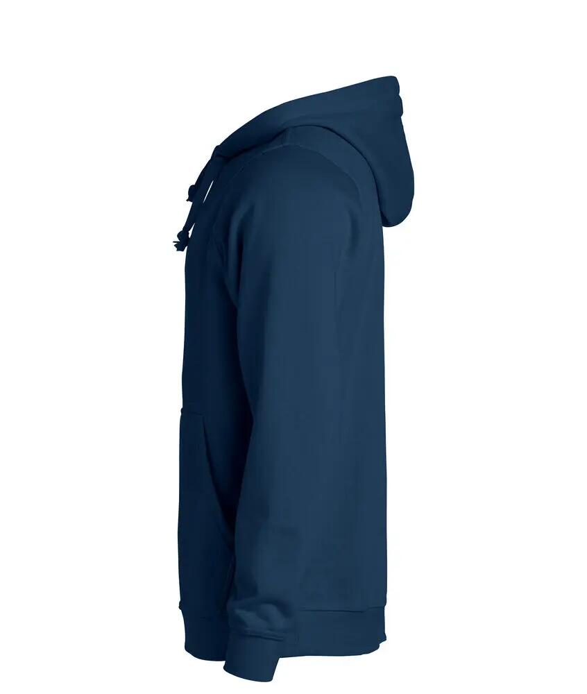 clique Basic Hoody unisexo em tecido resistente 3/4