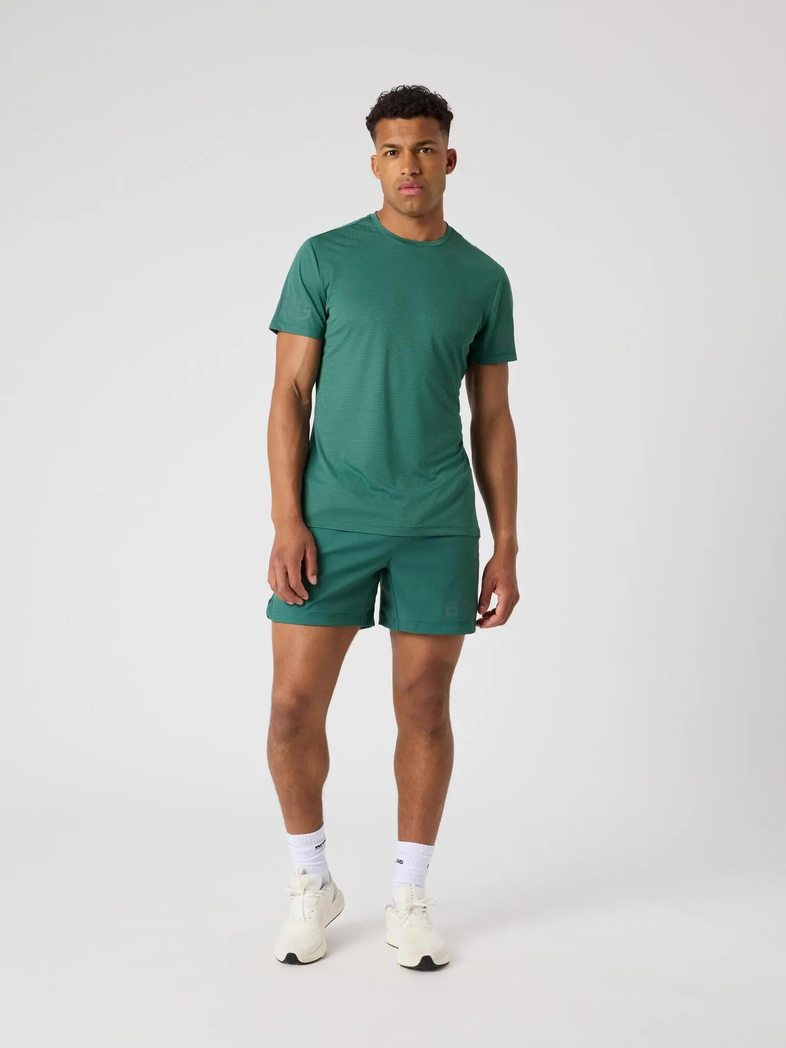 bjorn_borg BORG LIGHT T-SHIRT en polyester recyclé — MALLARD GREEN 3/5