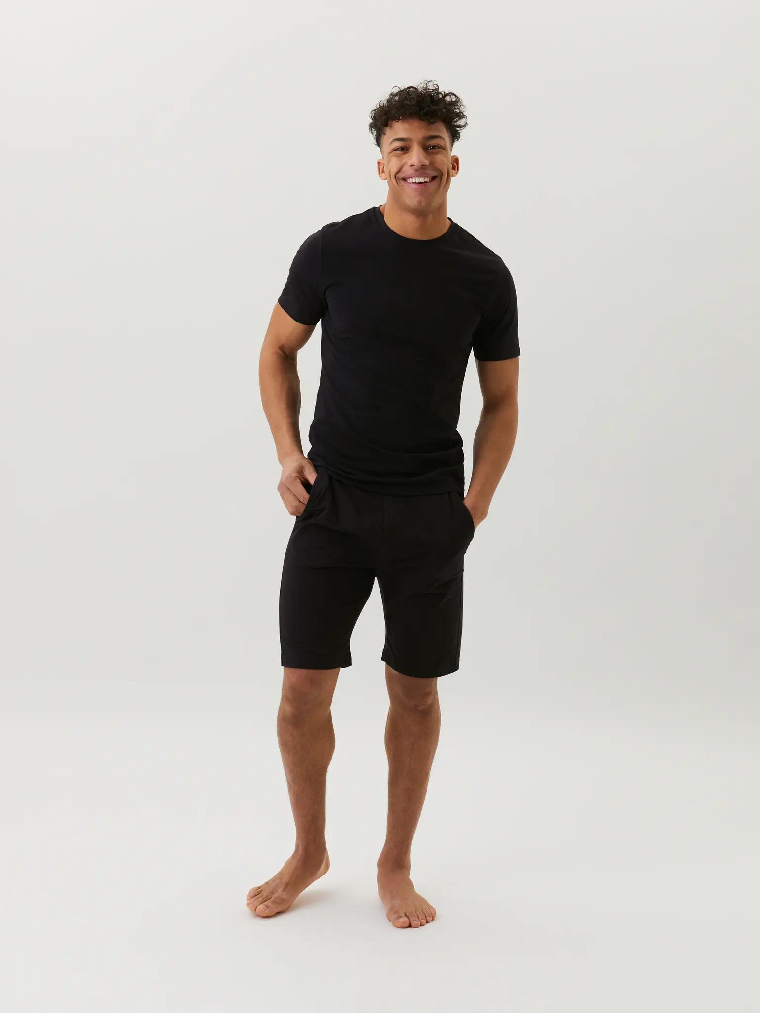 bjorn_borg CORE SLIM T-SHIRT 2p en LENZING™ ECOVERO™ – coupe ajustée, BLACK 3/4