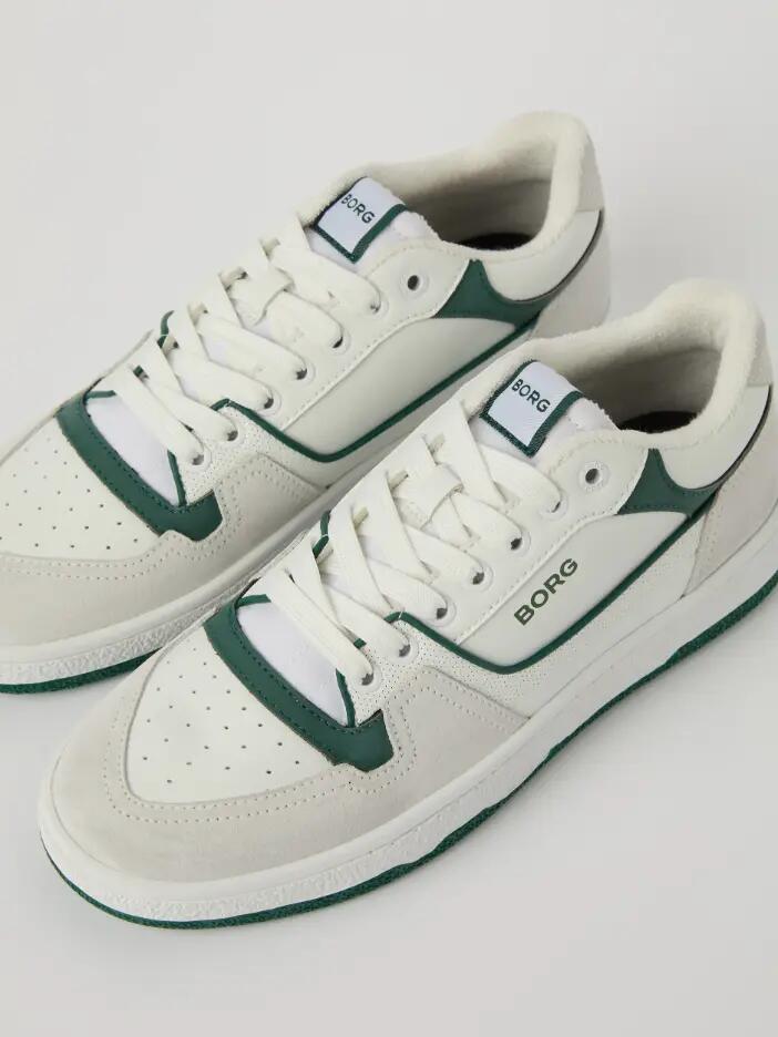 bjorn_borg T3100 LOW tennisschoen wit - donker groen 3/3
