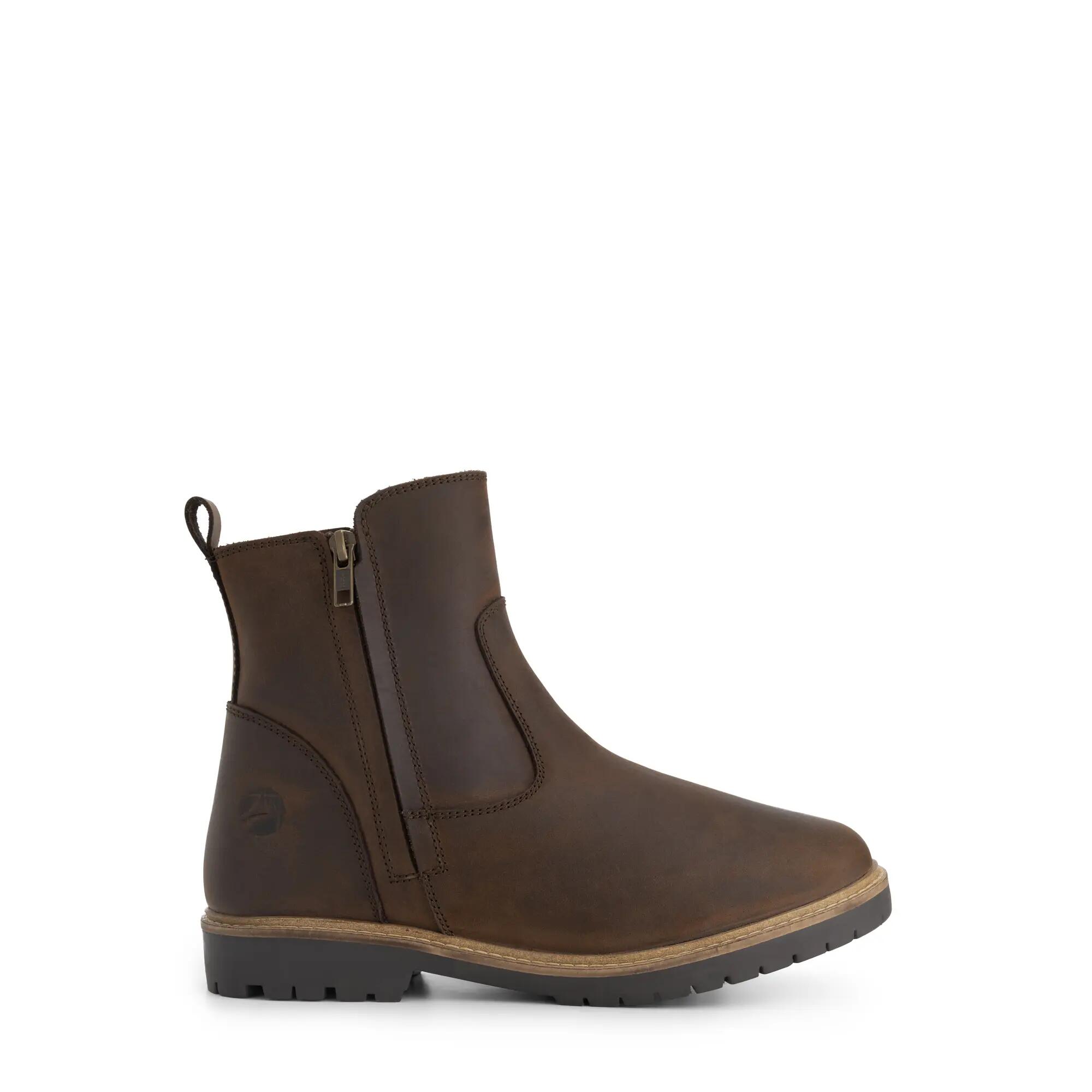 Brunoya Damen – Stiefeletten – Mit Wolle gefüttert – Dunkelbraun 3/4