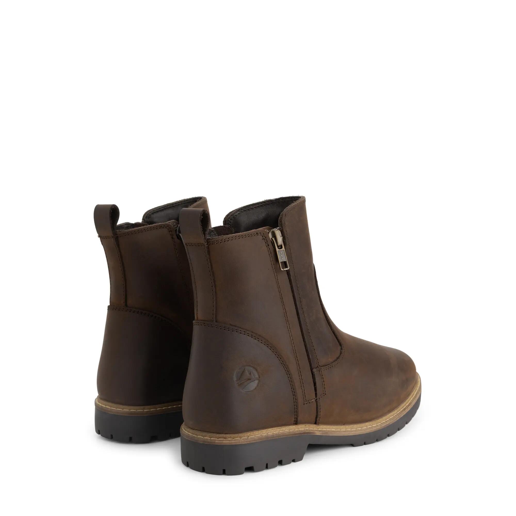 Brunoya Damen – Stiefeletten – Mit Wolle gefüttert – Dunkelbraun 2/4