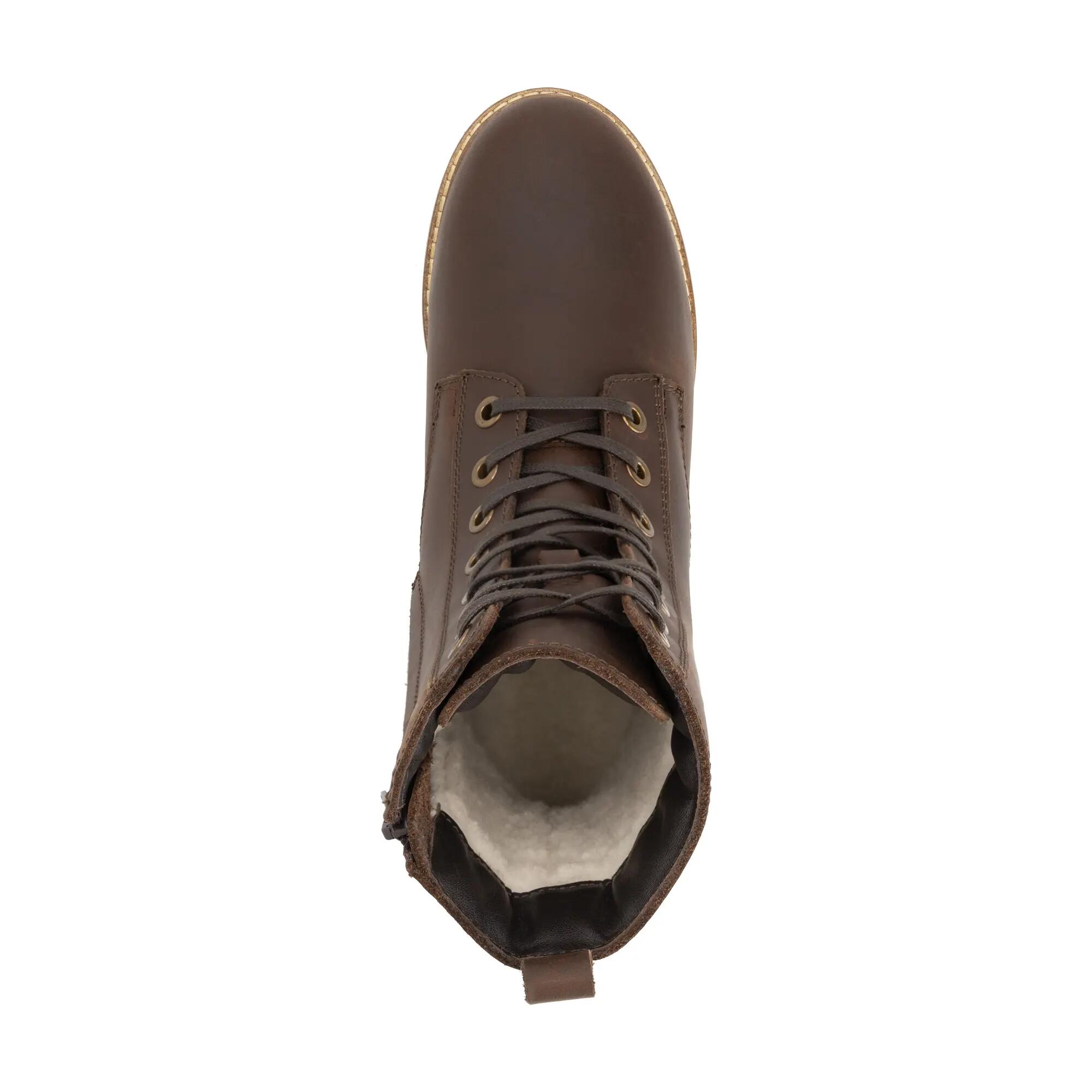 Torpsund Damen – Schnürstiefel mit Reißverschluss – Wolle gefüttert 5/6
