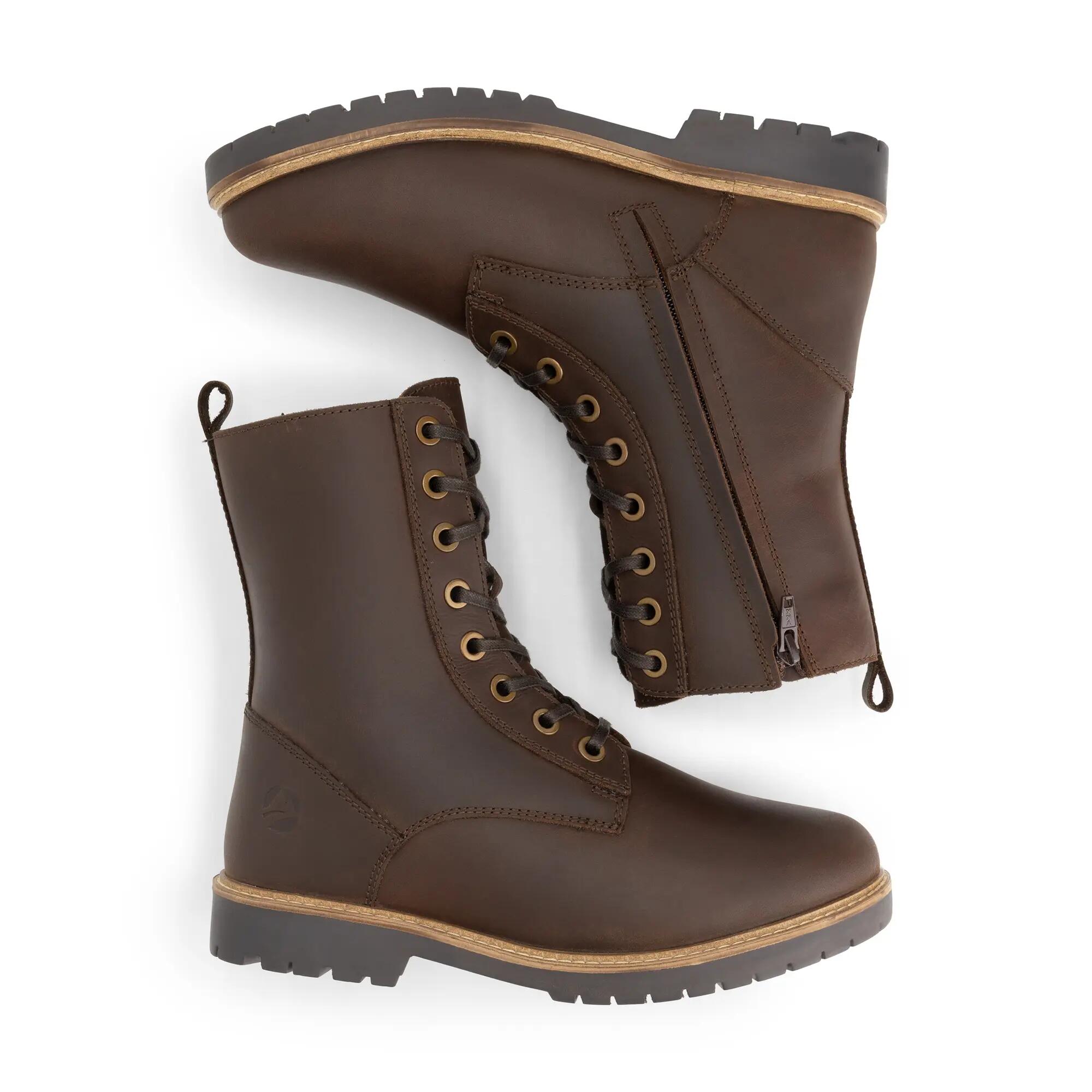 Torpsund Damen – Schnürstiefel mit Reißverschluss – Wolle gefüttert 4/6