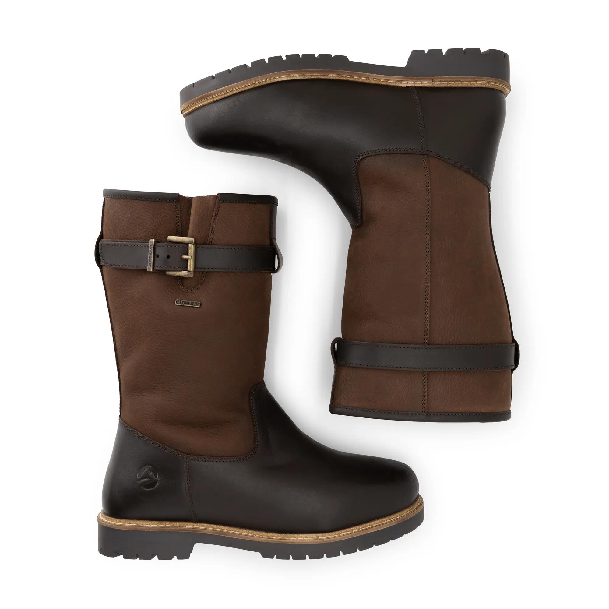 Frostad Homme - Bottes de plein air - Doublées de laine - Marron foncé 4/6