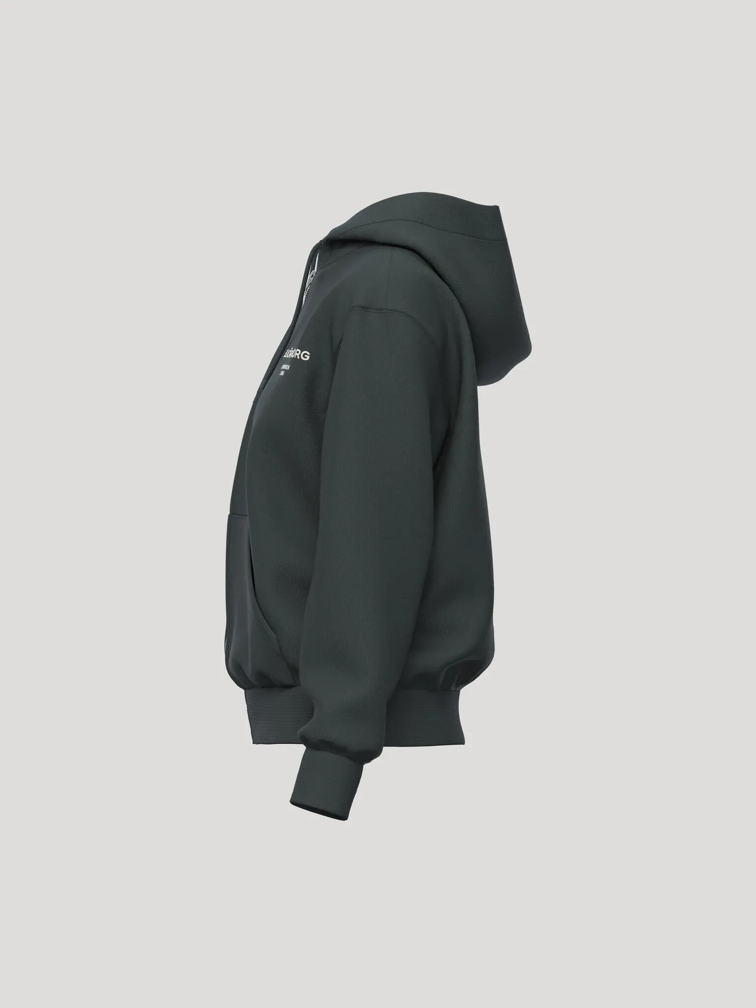 bjorn_borg BORG ESSENTIAL 1 ZIP HOODIE in poliestere riciclato 3/4