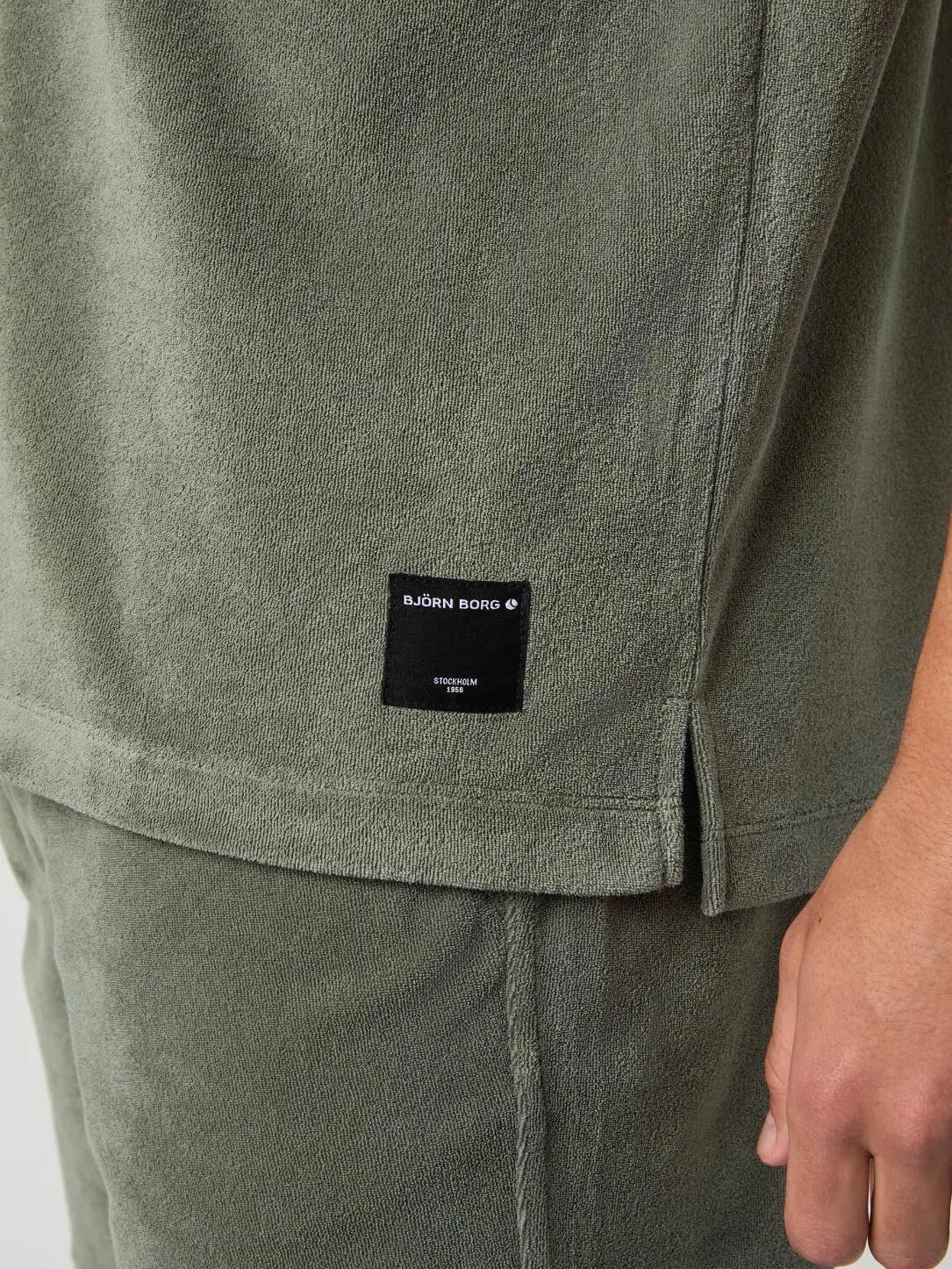 bjorn_borg BORG TOWELING POOL SHIRT — AGAVE GREEN 5/5